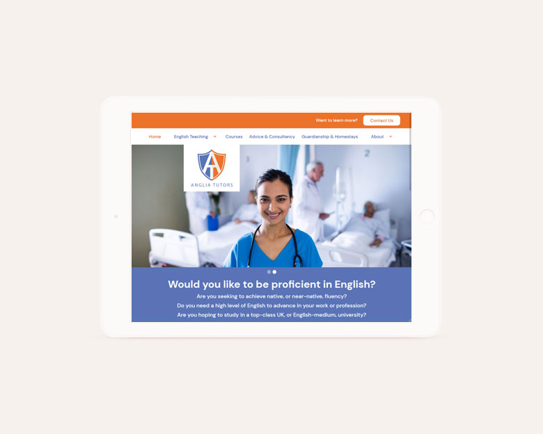 Website design - Anglia Tutors