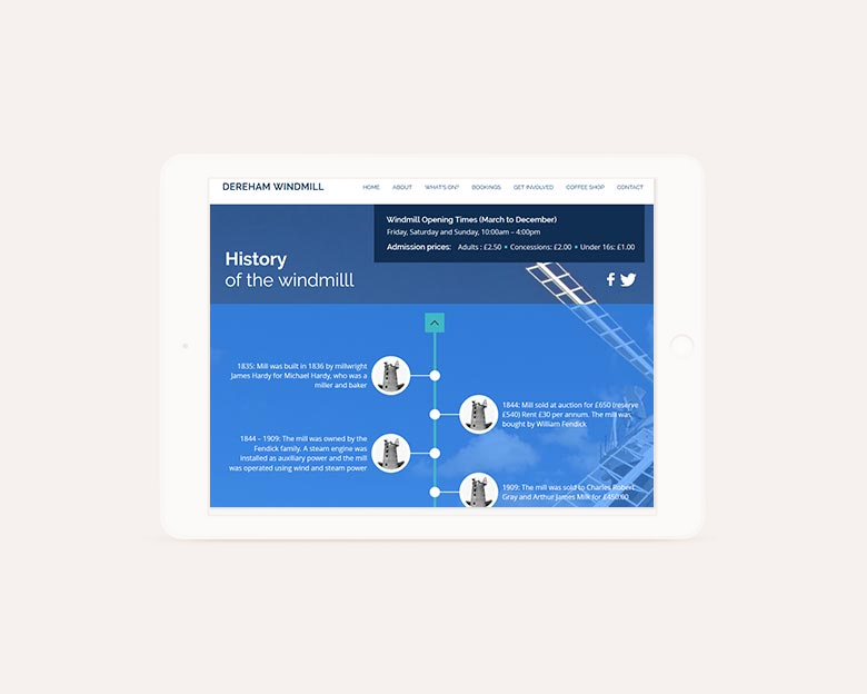 QPR website landing page design - tablet view
