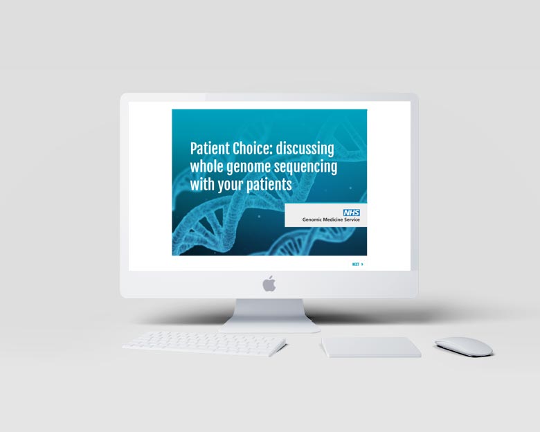 East NHS Genomic Laboratory Hub elearning - desktop view