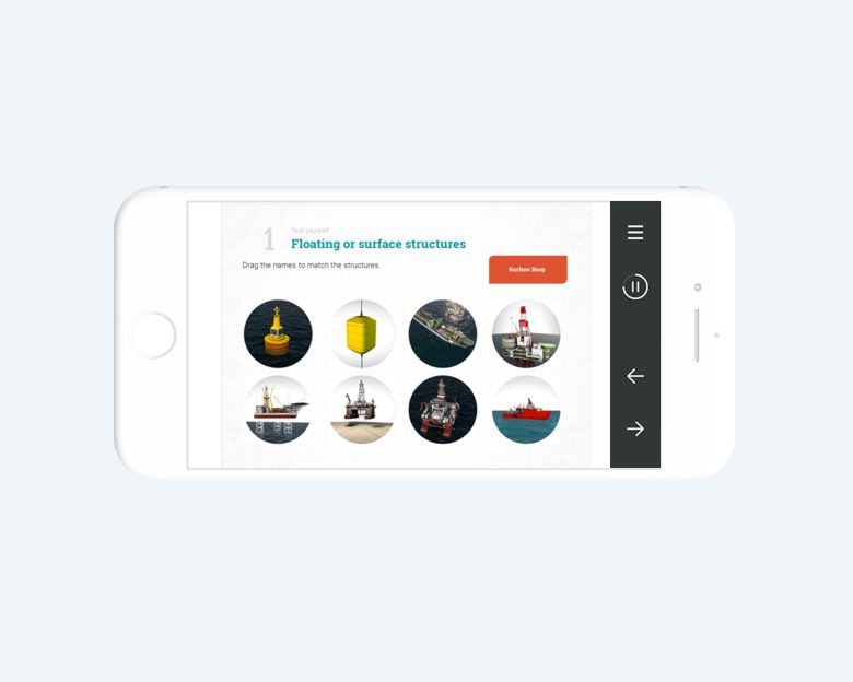 Kingfisher elearning - mobile view