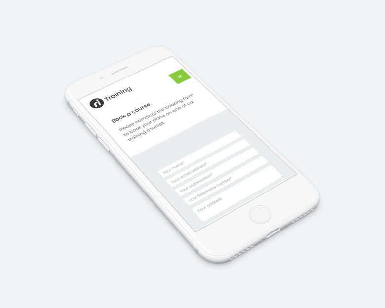 RI Training HACCP website design - mobile view